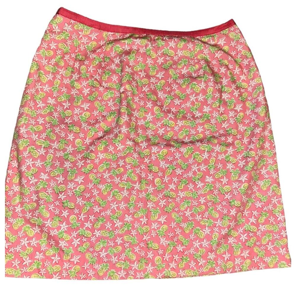 LILLY PULITZER Skirt ~ Pink Pineapple ~ VINTAGE White Label ~ Size 6